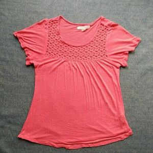 Aeropostale Peasant Top in Coral Size Small